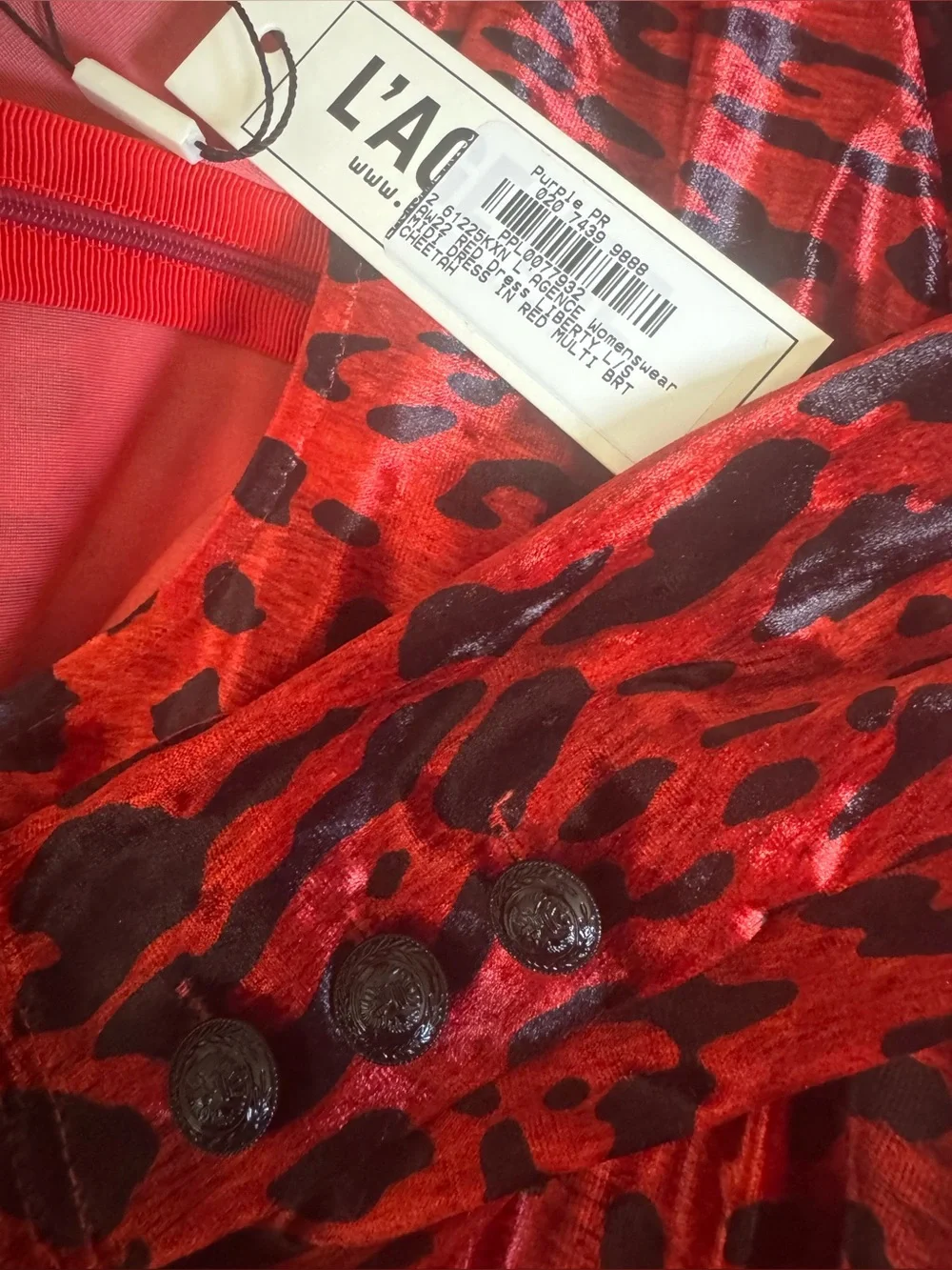 NTW L’AGENCE Liberty Midi Dress Cheetah Print - Picture 12 of 12